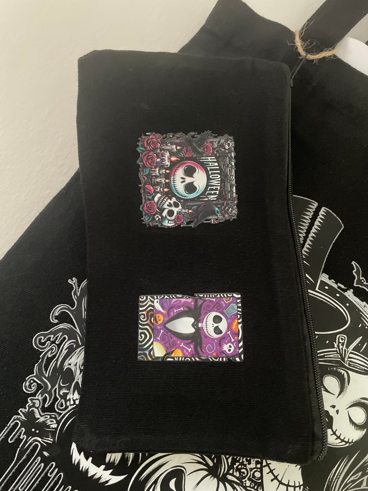 Tote bag jack and sally Halloween