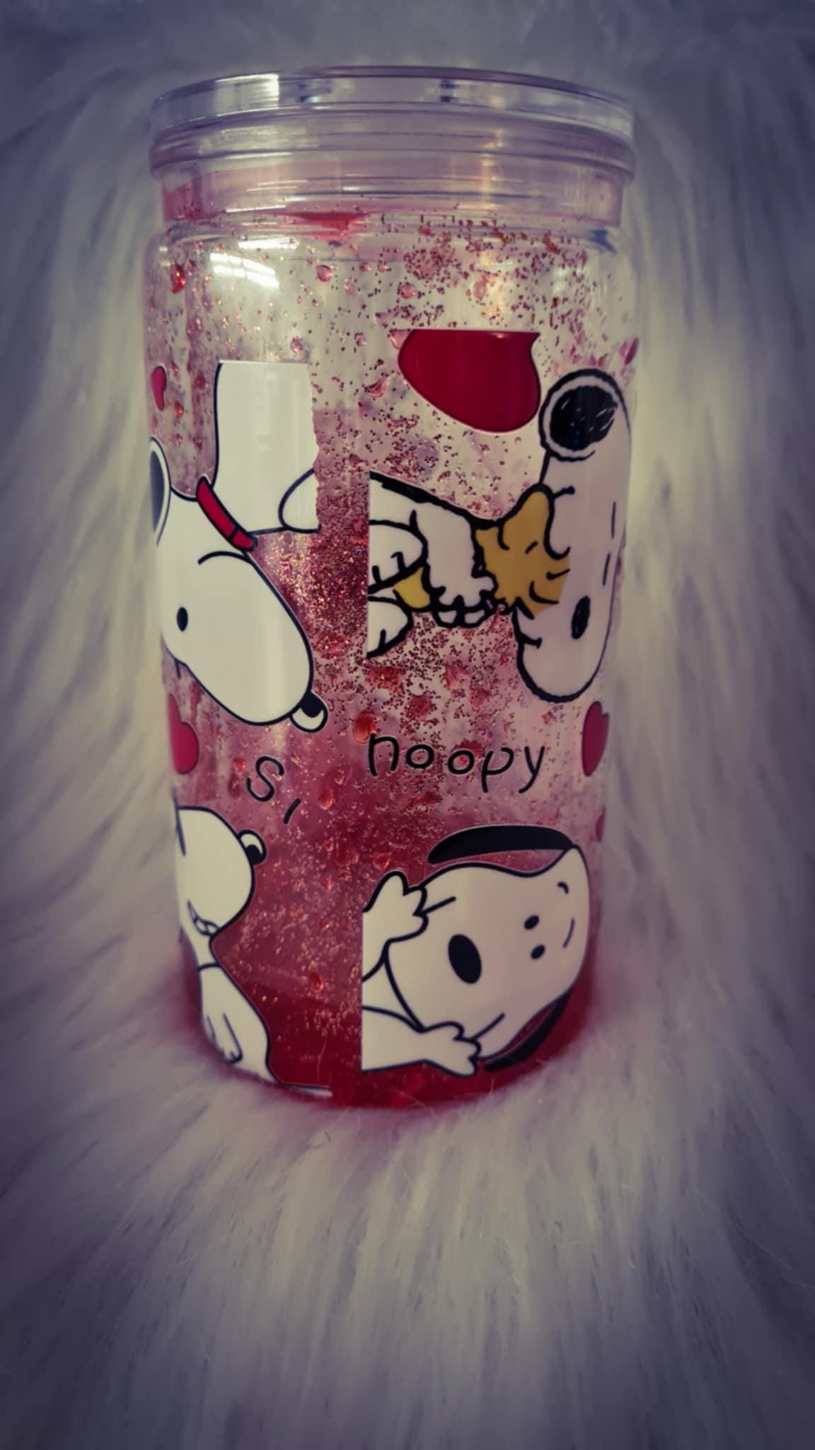 Verre magique snoopy love