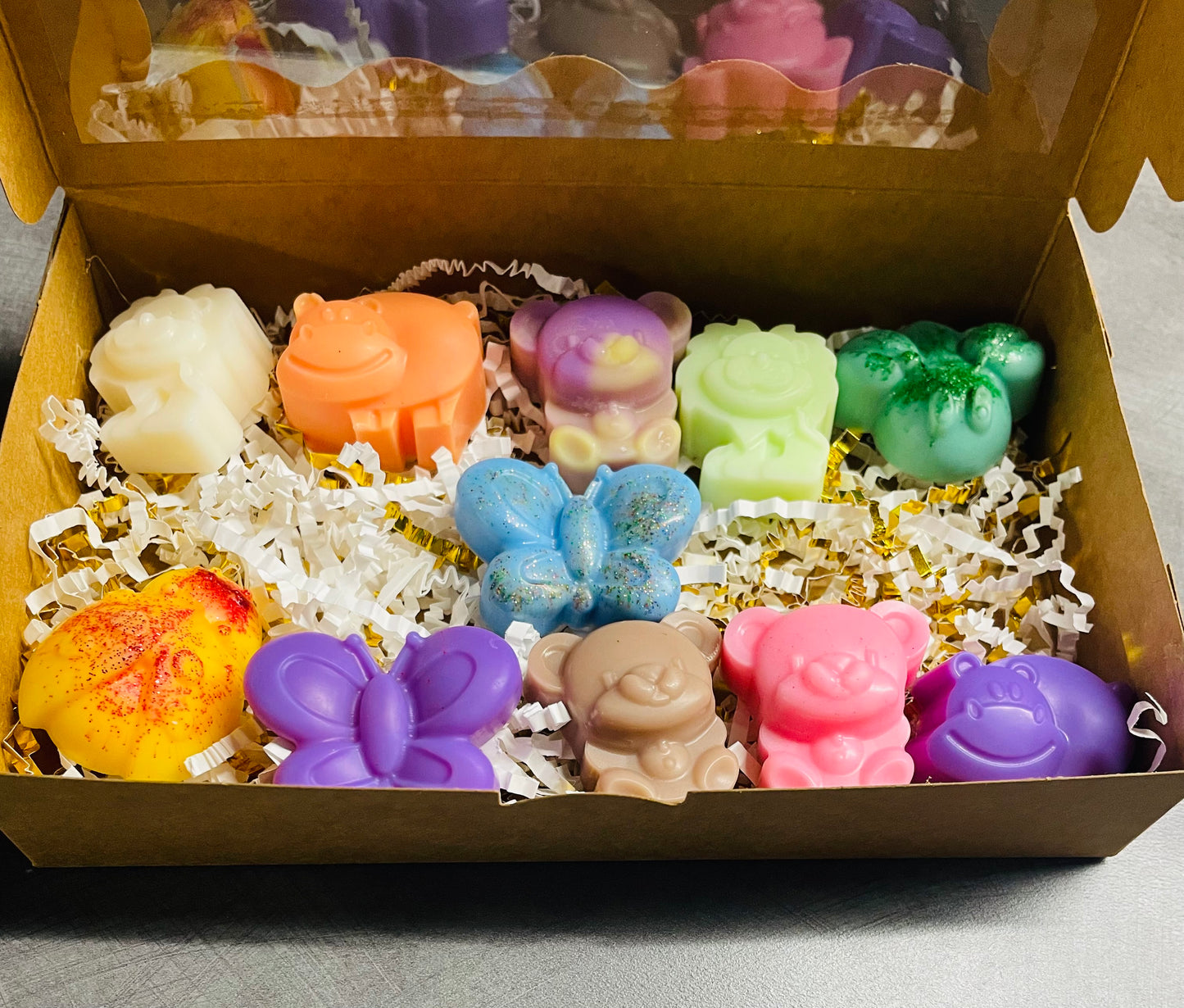 Boîtes de fondants parfumés animaux