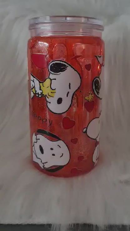 Verre magique snoopy love